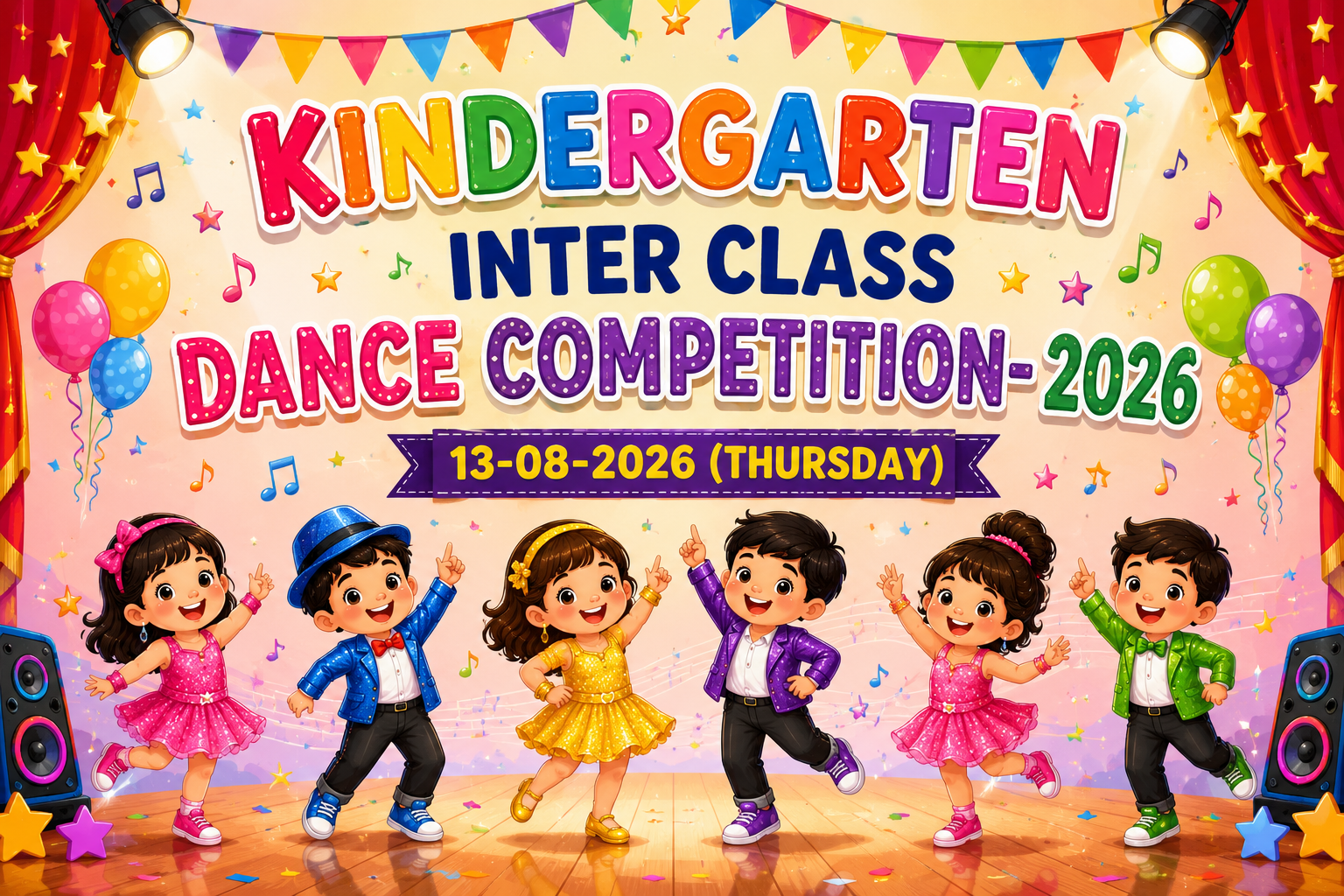 *    *    *    *    *      KINDERGARTEN  INTER CLASS DANCE COMPETITION - 13-08-2026 (THURSDAY)     *    *    *    *    *                          